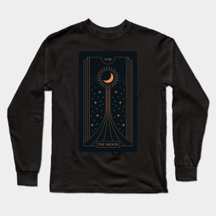 The Moon Tarot Card Long Sleeve T-Shirt